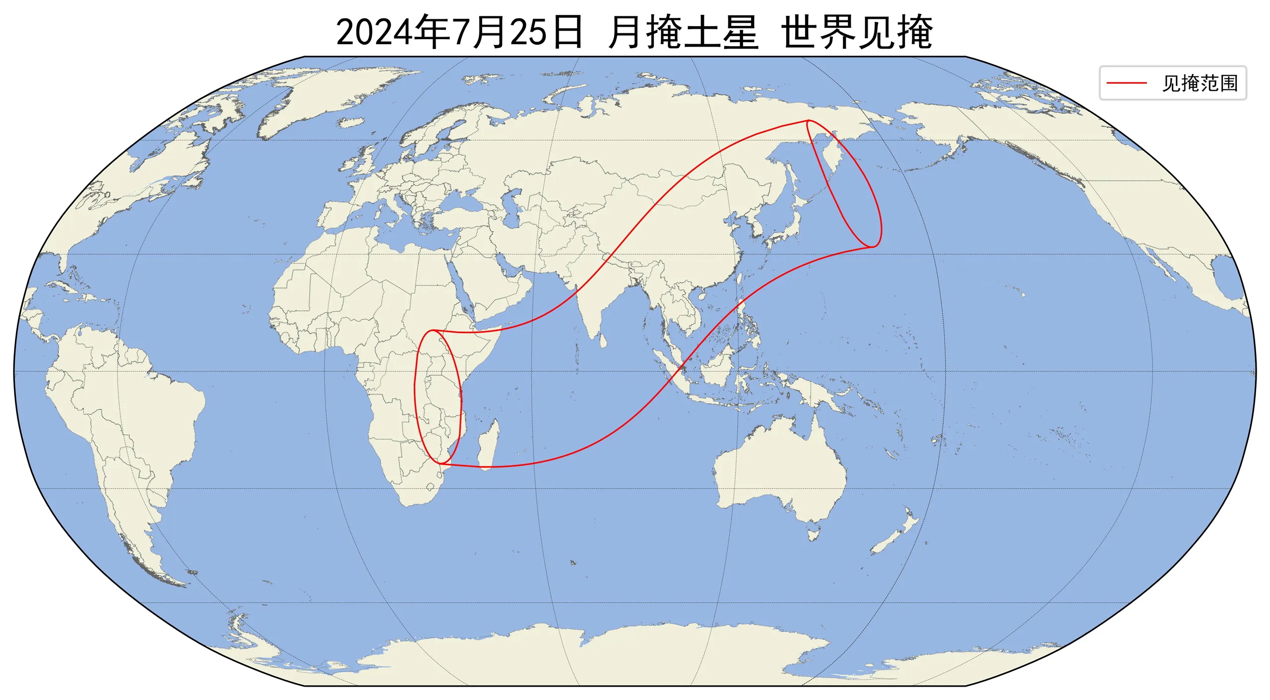 2024年7月25日月掩土星世界见掩
