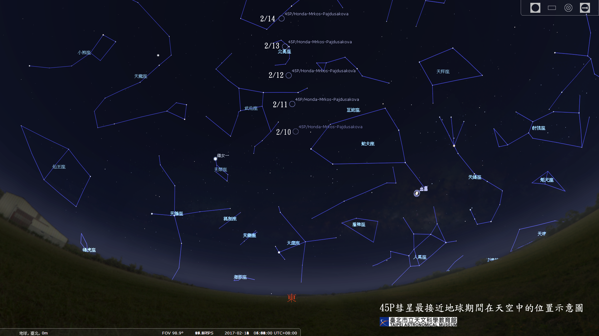 2017年2/10-2/14凌晨5时,45P卫星位置示意图。 20170210-0214-45P.png