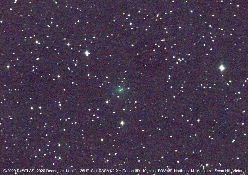 Michael Mattiazzo所摄之C/2020 R4 (ATLAS)彗星。