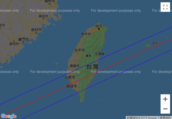 2215年6月28日日环食带通过台湾之区域