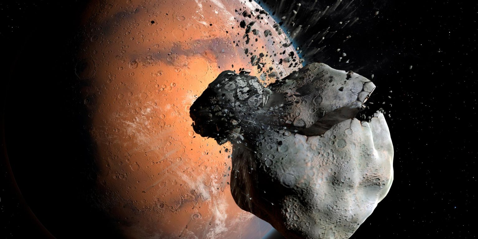 火卫一(Phobos)和火卫二(Deimos)艺术图