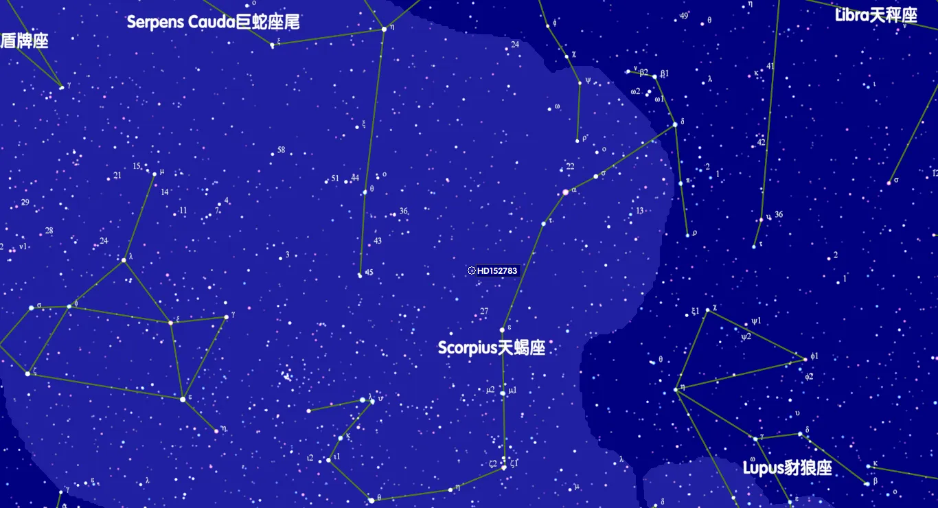 天蝎座RR星(RR Sco,HD152783)