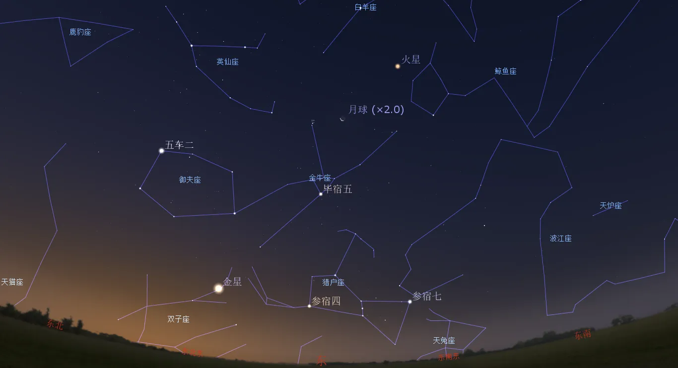 2022/7/23 月球和昴星团排成一列