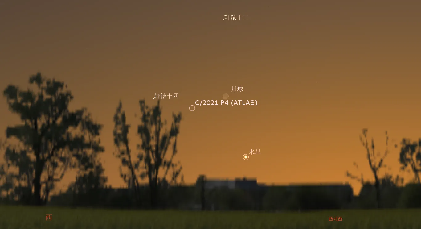 2022/7/30 水星合月 + 轩辕十四合月