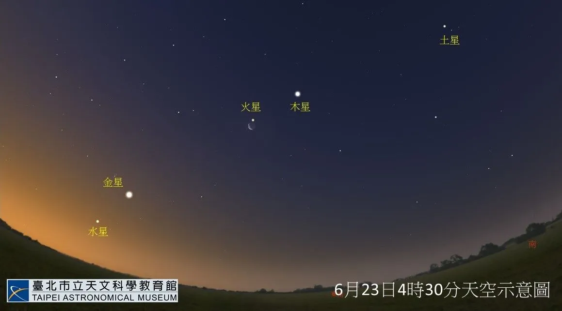 2022年6月16日凌晨4时所见东方低空模拟画面。
