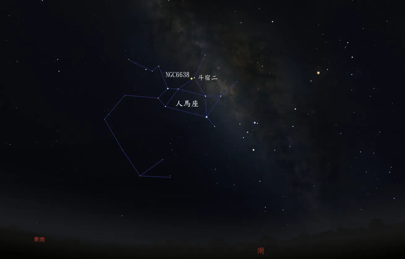 球状星团NGC 66382位于人马座方向。