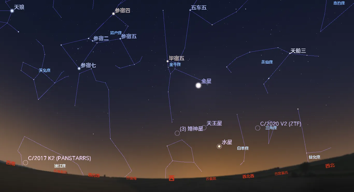 2023/4/11 金星与金牛座疏散星团M45昴星团最接近