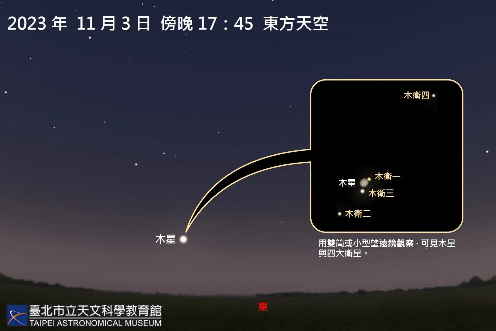 2023年11月3日傍晚17:45东方天空。